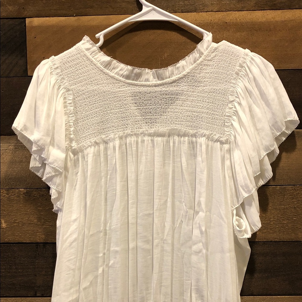 Current Air White Ruffled Blouse - Picture 2 of 3